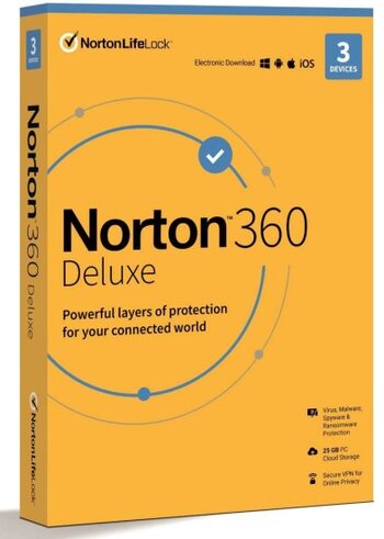 Norton 360 Deluxe 2024 EU Key (6 μήνες / 3 συσκευές) + 25 GB Cloud Storage