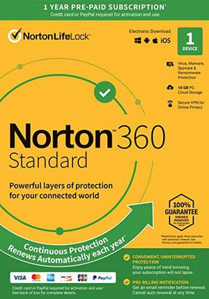 Norton 360 EU Key (1 έτος / 1 συσκευή) + 10 GB Cloud Storage