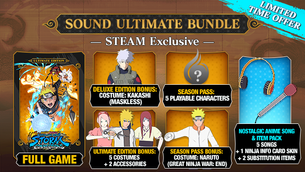 NARUTO X BORUTO Ultimate Ninja STORM CONNECTIONS Sound Ultimate Bundle Λογαριασμός Steam