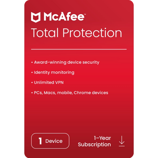 McAfee Total Protection 2024 Key (1 έτος / 1 συσκευή)