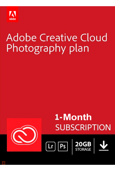 Adobe Photography Plan Συνδρομή 20 GB 1 μήνα Παγκόσμιο κλειδί