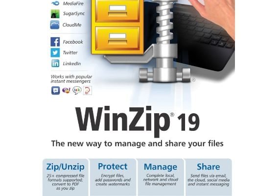 WinZip 19 EL Παγκόσμια άδεια χρήσης λογισμικού CD Key