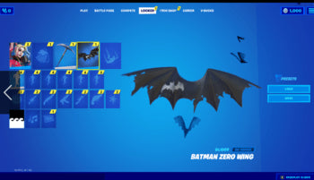 Fortnite - Batman Zero Wing Glider Epic Games CD Key